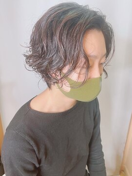 モリオフロムロンドン 原宿本店(morio from London) 【morio 原宿】前髪なしショートボブ ニュアンスパーマ 宮本