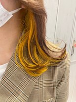 リー 梅田(Lee)&nbsp;Lee梅田茶屋町　インナーカラー×イエロー