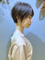 ジアン バイ ミルボン NU茶屋町+(GIEN by milbon)&nbsp;アッシュカラーで透明感大人のショートボブ@田中俊成