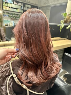 十角髪 ピンクブラウン