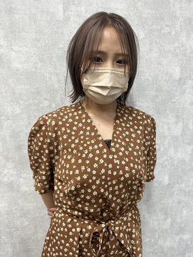 シールドヘアー 沖縄 新都心(C'LD Hair) 【 C’LD 】ベルボブ/グレージュ/切りっぱなしボブ/小顔ボブ