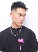 束感ショートマッシュパーマウルフ波巻きハイライト316