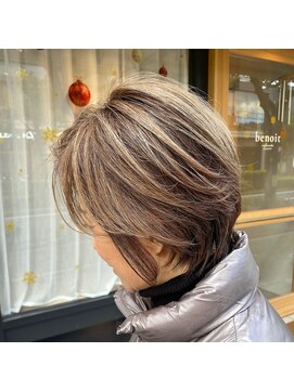ベノワ(benoit) 白髪ぼかしカラー