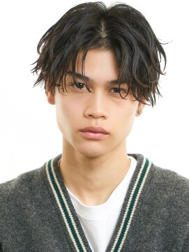 ブリーチ 大宮WEST店(BLEACHi) メンズパーマ　/波巻きパーマ/センターパート/メンズマッシュ