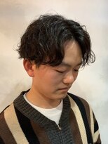 ビスクヘアデザイン(bisq hair design)&nbsp;パーマ　刈り上げ　2ブロック　マンバン　スパイラルパーマ