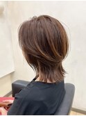 【ふんわり♪くびれへア】韓国風ミディアムウルフカット