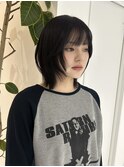 レイヤーカットウルフワンホンヘア韓国ヘア艶カラー