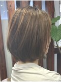 髪質改善縮毛矯正,レイヤー,縮毛矯正,白髪ぼかしハイライト.白髪