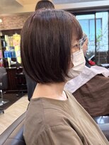 キャラ 池袋本店(CHARA) 白髪ぼかしにも◎上品な暖色ボブスタイル【池袋/ボブ/ショート】