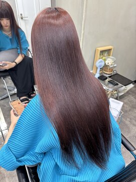 ファビ 渋谷(Fab) くびれヘア/暗めカラー/アプリコットオレンジ/縮毛矯正