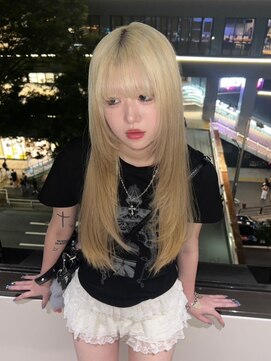 ベレーザ 渋谷(BELEZA) 15585ブリーチ&ダブルカラー金髪ホワイトブロンドレイヤー