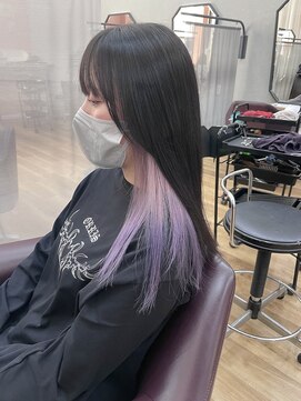 【インナーカラー】ピンク＆パープル