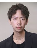  【30代メンズ】センターパート×ツイストパーマ×色気スタイル