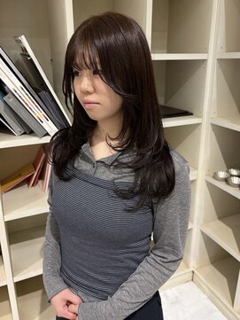 ワークスヘアー(WORKS HAIR) レイヤーカット×オリーブブラウン