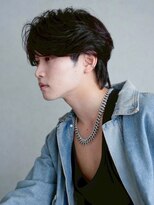 アルバム 銀座(ALBUM GINZA)&nbsp;韓国マッシュブルーブラックフェザーパーマ_ba550651