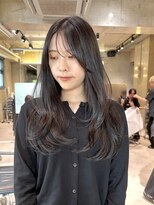 オーレント(AULENT)&nbsp;大人レイヤーロングミディアムレイヤー暗髪　就活カラー