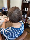 ゆるフワボブの縮毛矯正スタイル