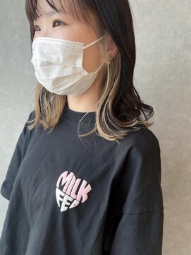 オブジェ シエル(obje't ciel) 【obje't ciel】インナーカラー×ベージュ【暮石 唯】