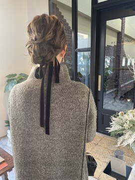 サロンドゥユウ(salon de yu) salon de yu/ 松原 加奈 #kana_arrange リボンシニヨン結婚式