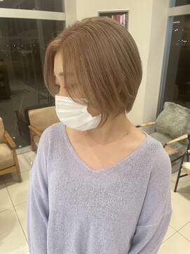 アース コアフュールボーテ 佐久平店(EARTH coiffure beaute) ミルクティーベージュ_ブラウンベージュ_ハイトーンカラー