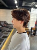 MEN'S HAIRアッシュブラックのウルフカルマパーマ