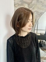 ビーヒアナウ 金沢県庁店(BE HERE NOW)&nbsp;【レイヤーボブ×ベージュ】