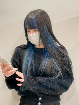 サクラ オモテサンドウ(SAKURA) インナーカラーブルー◎表参道