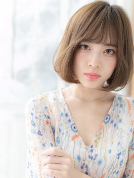 モッズヘア 越谷(mod's hair) 耳かけココアブラウンワンカール小顔丸みボブc5越谷20代30代40代