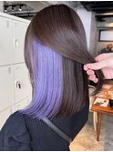 ◯アクセントカラーインナーカラーパープルアンブレカラーデジパ