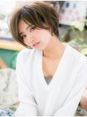 斜めバングアシンメトリー丸みショートh3戸田公園20代30代40代