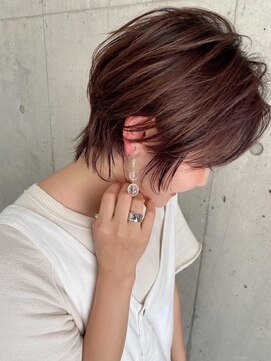 ビームズヘア 藤が丘店(Bee Ms HAIR) 小顔見せショートベージュカラーブリーチしない透明感カラー
