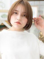 カバーヘア ブリス 大宮西口(COVER HAIR bliss) 透明感ミルクティーピンク切りっぱなしボブh3大宮20代30代40代