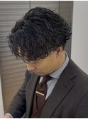 波巻きパーマ