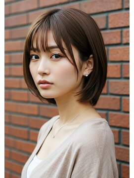 フルショウ 小牧(FURUSHO) 美髪うるツヤシースルーバング小顔カットマロンベージュ