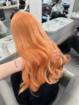 ベレーザ 渋谷神南(Beleza) 14239アプリコットオレンジワンホンヘアオレンジベージュロング