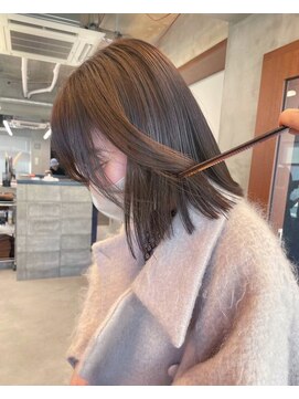 シキムーン 横浜(siki MOON) ロングボブ/レイヤー/グレージュ [横浜/横浜駅]