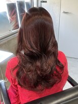 ラック(LUCK)&nbsp;チェリーブラウン/船橋/くすみベージュ/細めハイライト