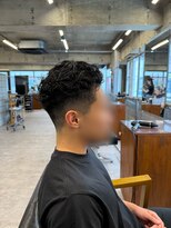 タメ(tame-)&nbsp;サーフカール/フェザーパーマ/ブルーブラック【都賀/メンズ】