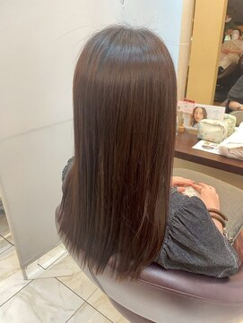 髪質改善/顔周りレイヤーカット/グレージュ[千葉/千葉駅]