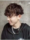 スパイラルパーマ マッシュ 刈り上げ ツイストスパイラルパーマ 