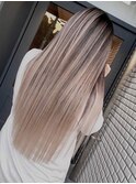 鳴海流ホワイトピンクバレイヤージュ