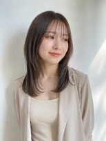 セレスト 心斎橋店(CELESTE)&nbsp;韓国風レイヤーカット×シースルーバング×透明感グレージュ