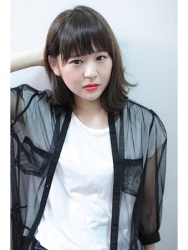 ミニヨン バイ ハピネス 高の原店(mignon by Happiness) 大人可愛い暗髪ダークグレージュカラー外ハネボブ奈良清水