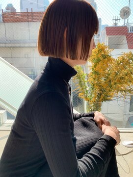 ヌード(nude) nude仲井【ミニボブ】【ブリーチなし】【ブラウンベージュ】