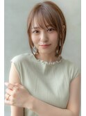 前髪かき上げイメチェンイヤリングカラーラベンダーカラーくびれ