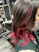 アローズ 荒尾店(arose)&nbsp;10代20代インナーカラーチェリーレッド韓国ツヤカラー