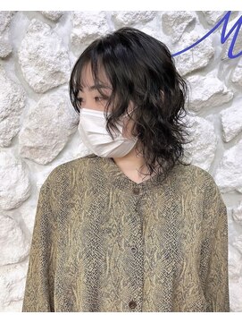モアナバイヘッドライト 綱島店(Moana by HEADLIGHT) #ウルフカット#パーマ#ミディアムレイヤー
