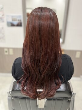 ヘアアンドメイク 心座(hair&make) 秋色レッドブラウン　東大阪布施　福田昌子