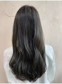暗髪オリーブグレージュカラー