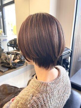 エファッセ 伊奈店(efface) ショートボブ×ベージュピンク×ヘルシースタイル×ナチュラル